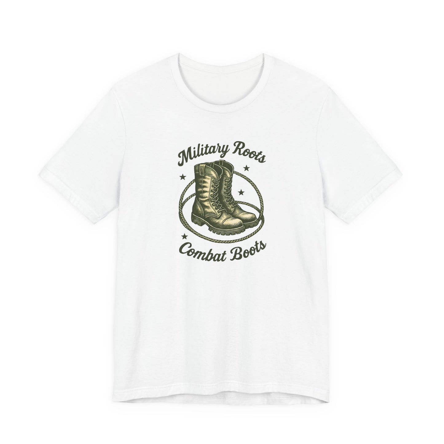 Military Roots Combat Boots Unisex Tee