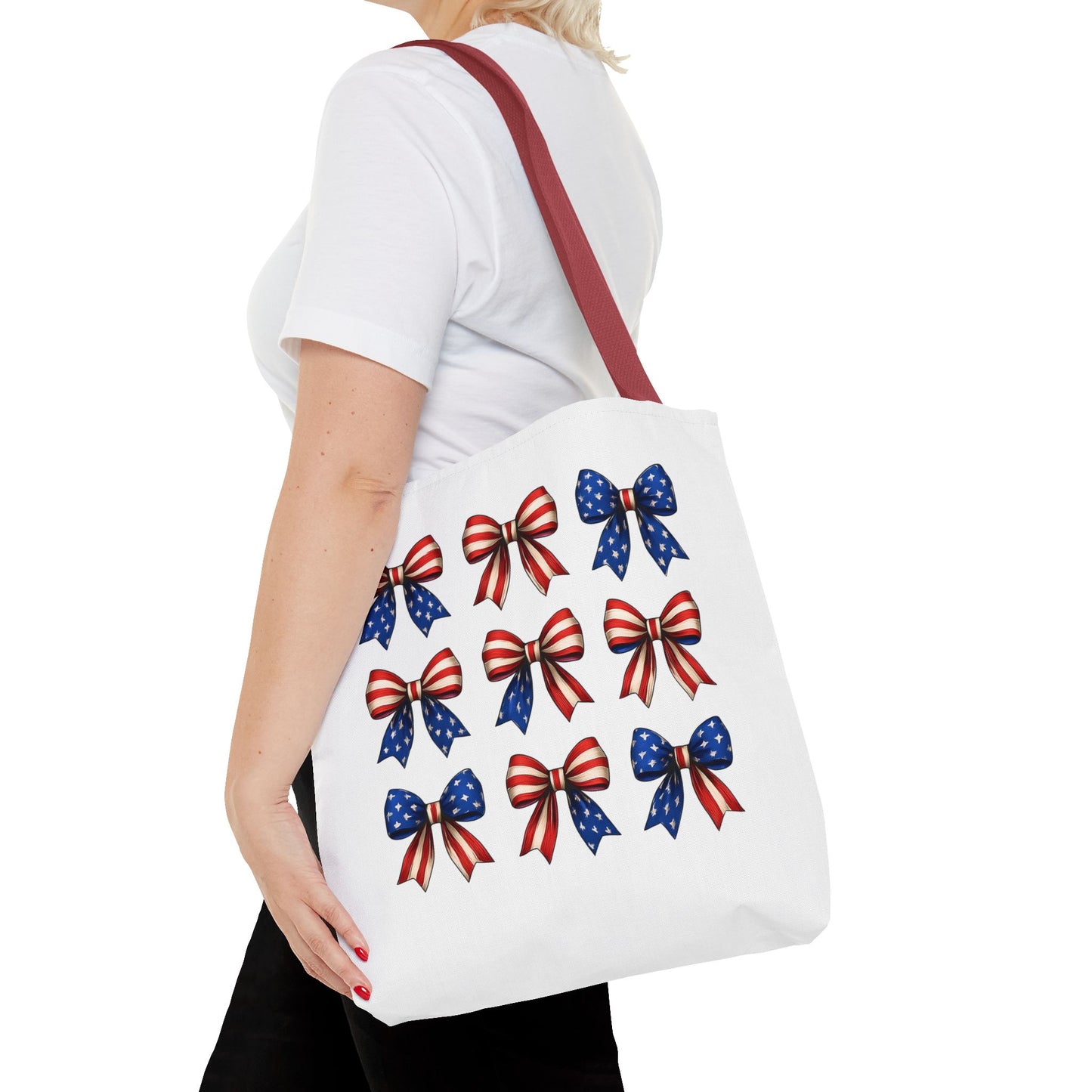 Patriotic Bow Tote Bag