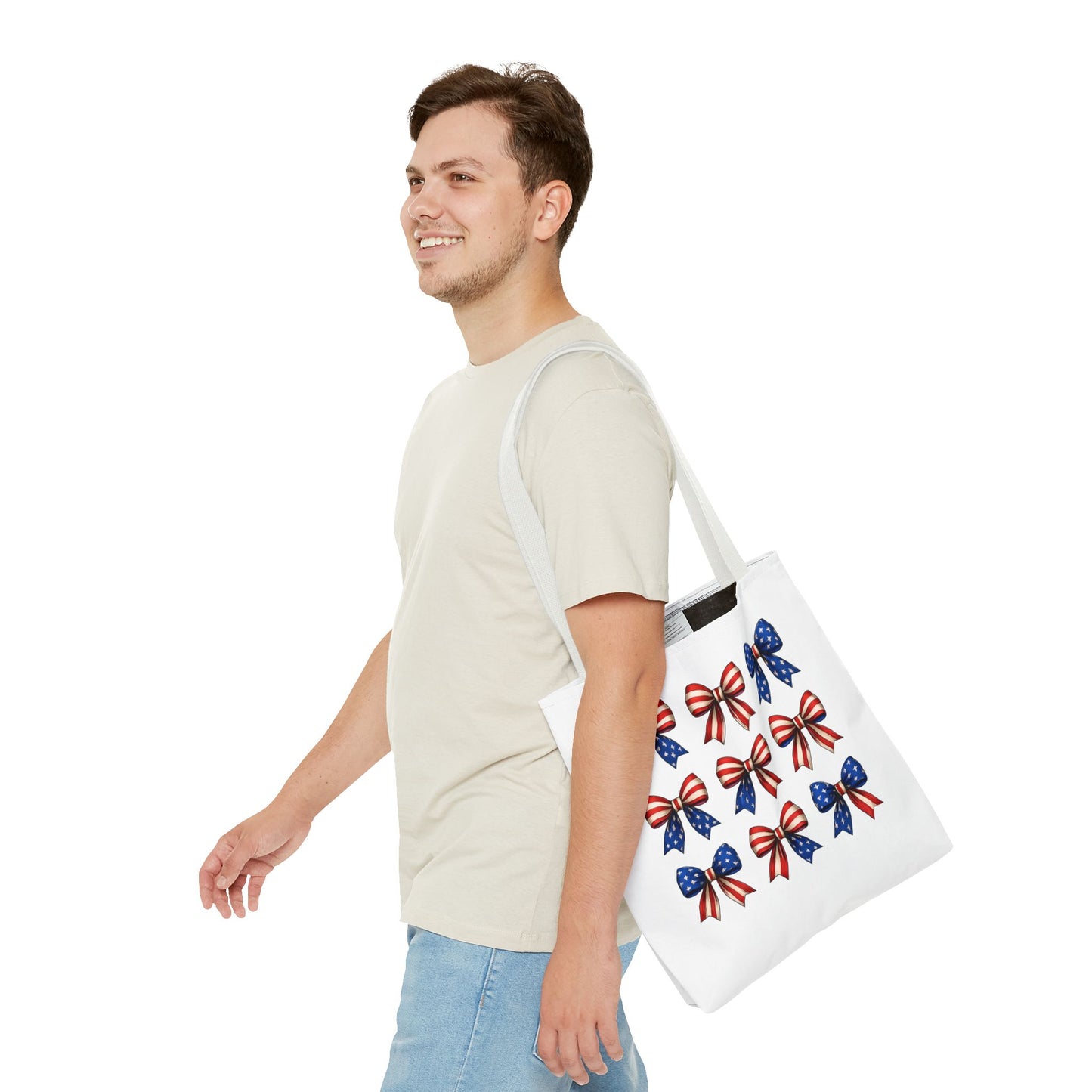 Patriotic Bow Tote Bag