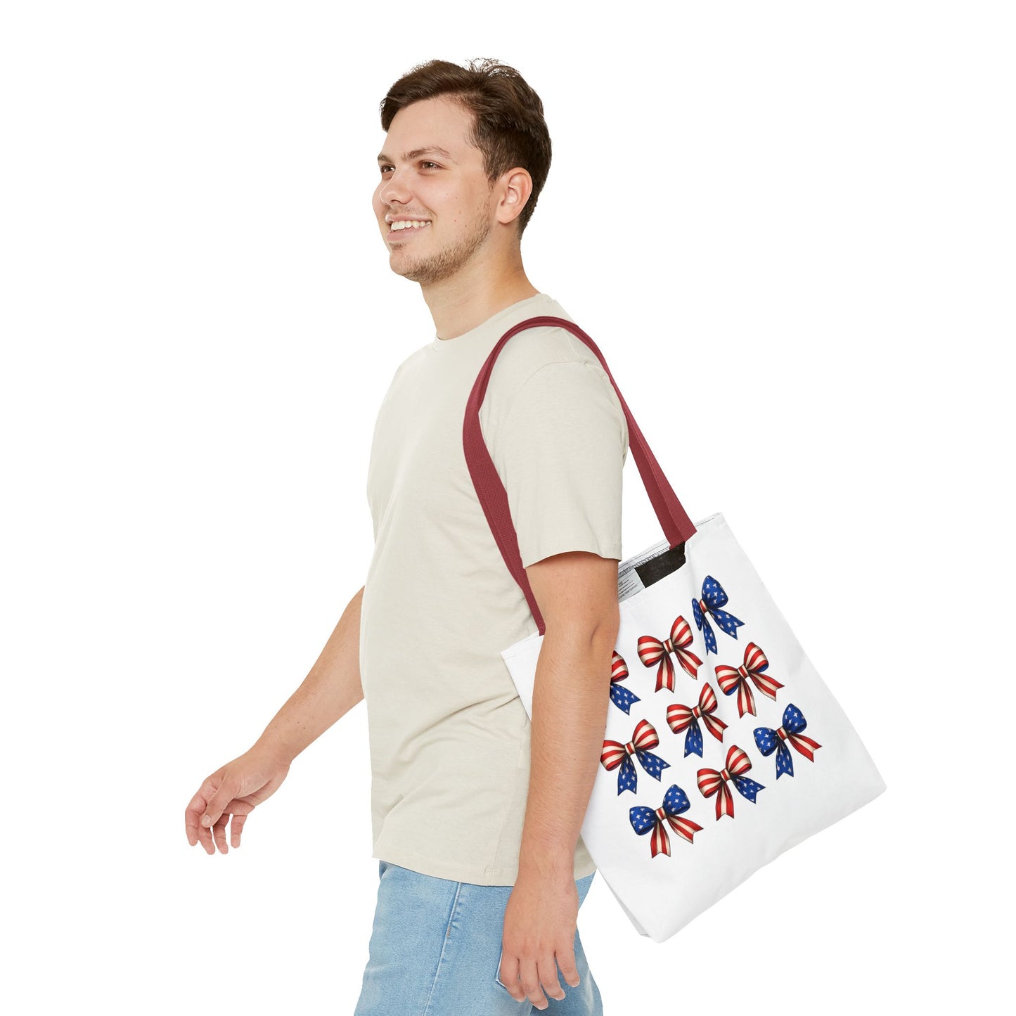 Patriotic Bow Tote Bag