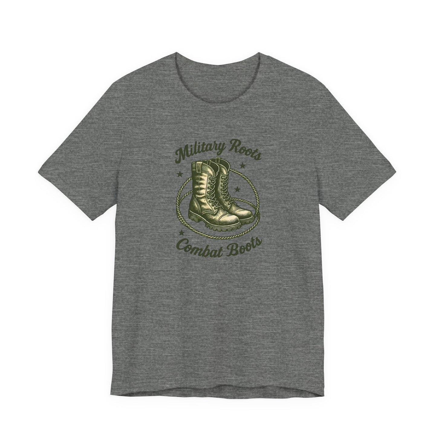 Military Roots Combat Boots Unisex Tee