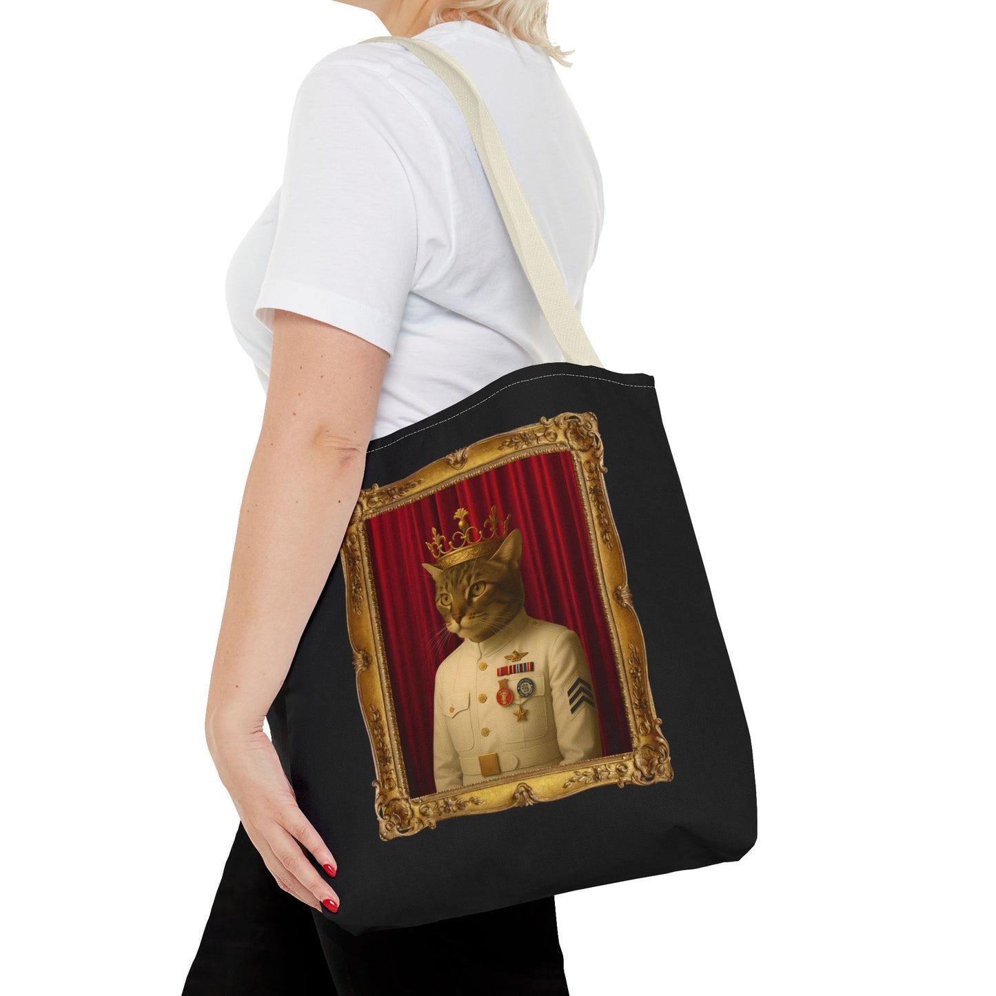 Navy Cat Tote Bag