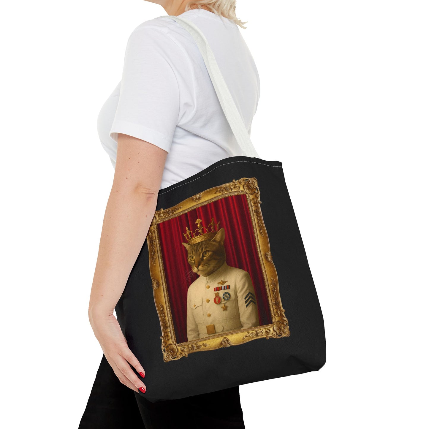 Navy Cat Tote Bag