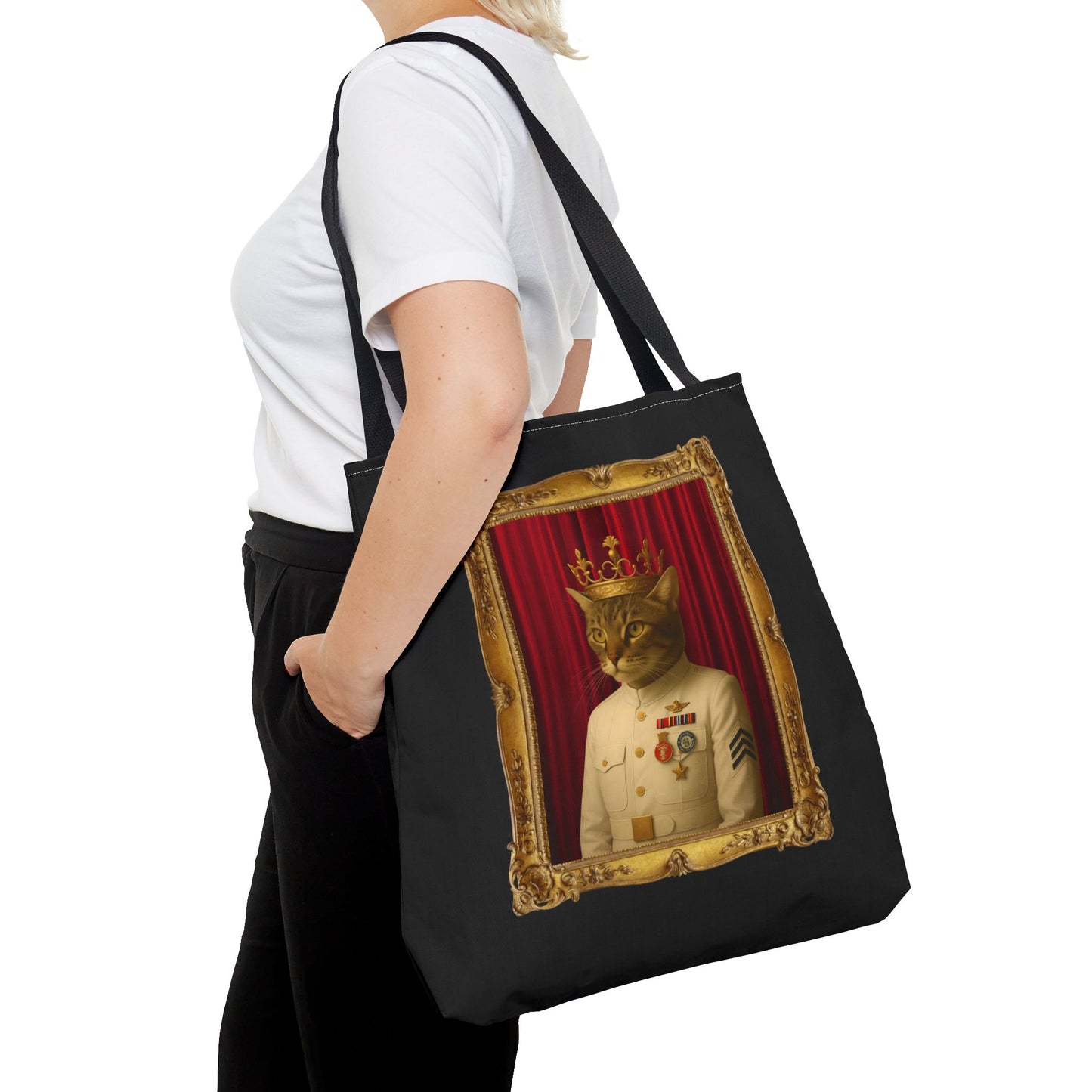 Navy Cat Tote Bag