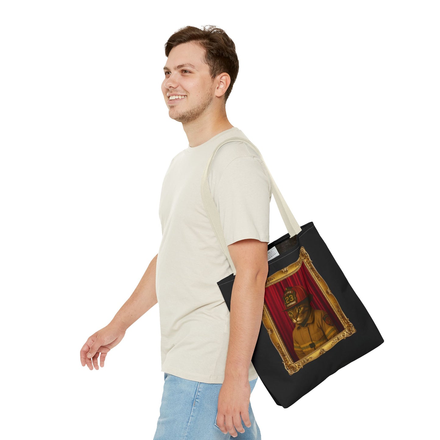 Firefighter Cat Tote Bag