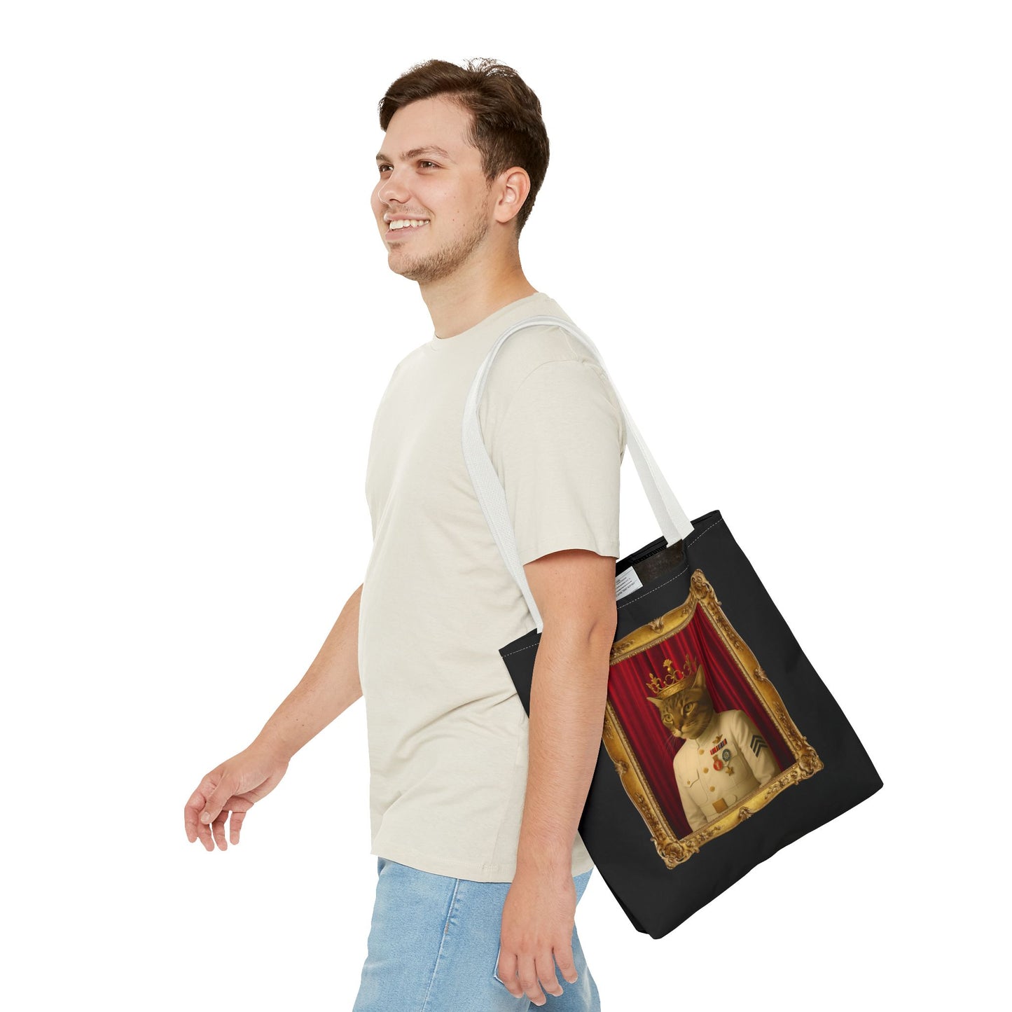 Navy Cat Tote Bag