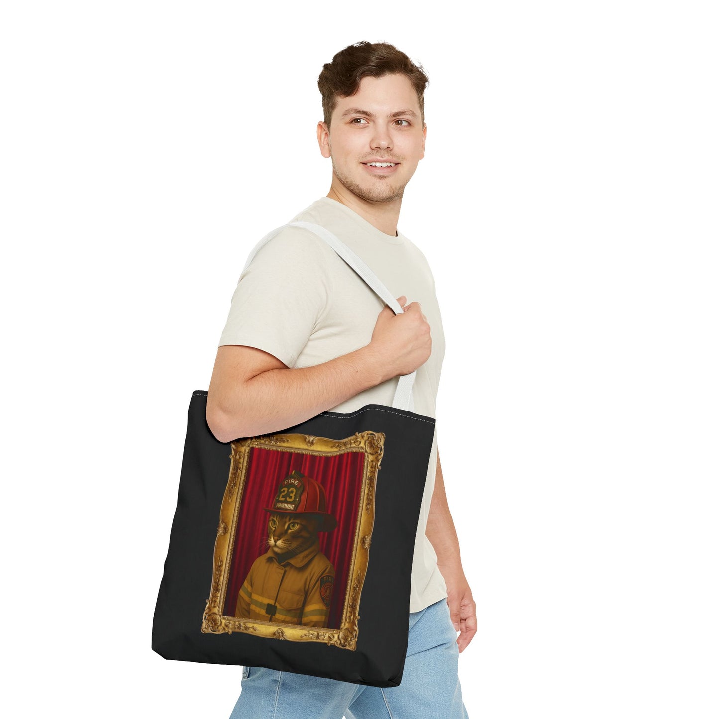 Firefighter Cat Tote Bag