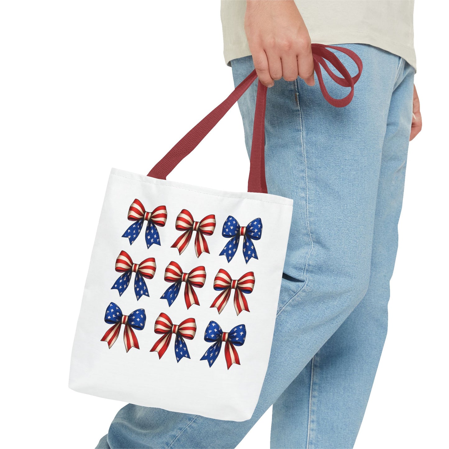 Patriotic Bow Tote Bag