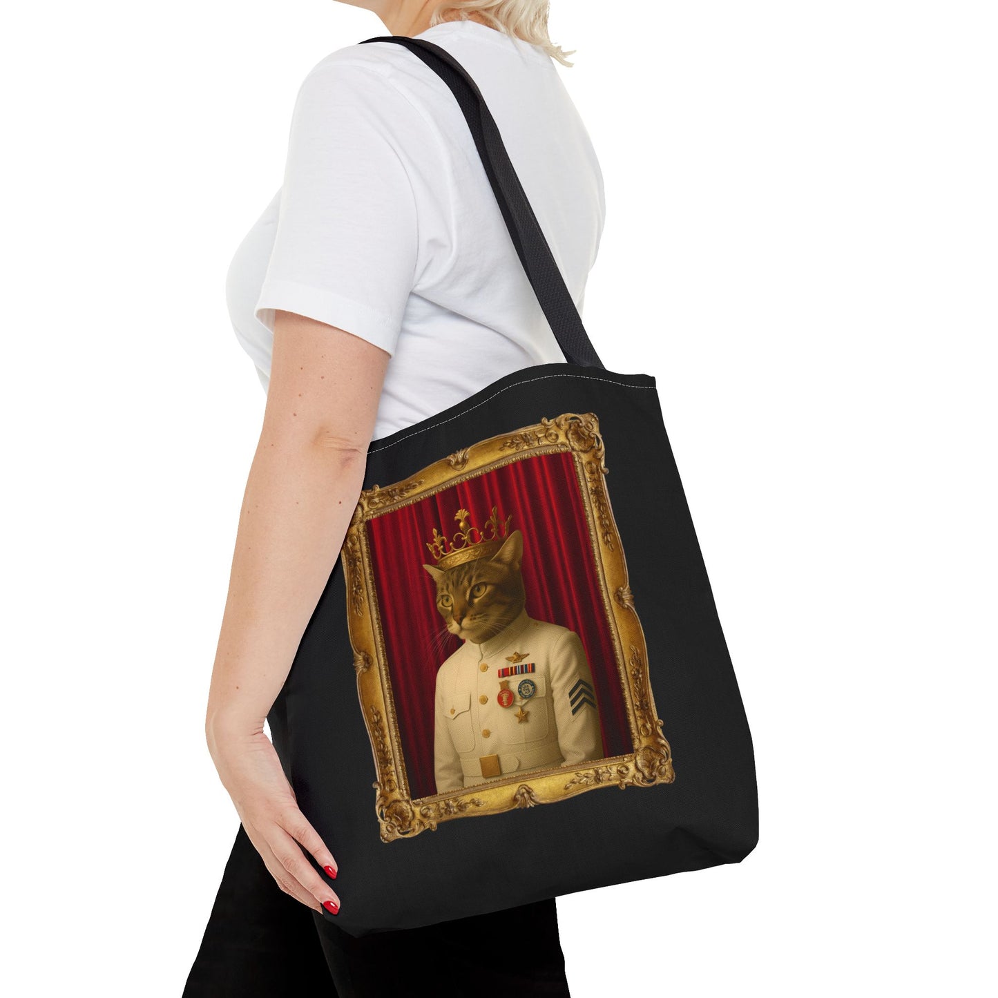 Navy Cat Tote Bag
