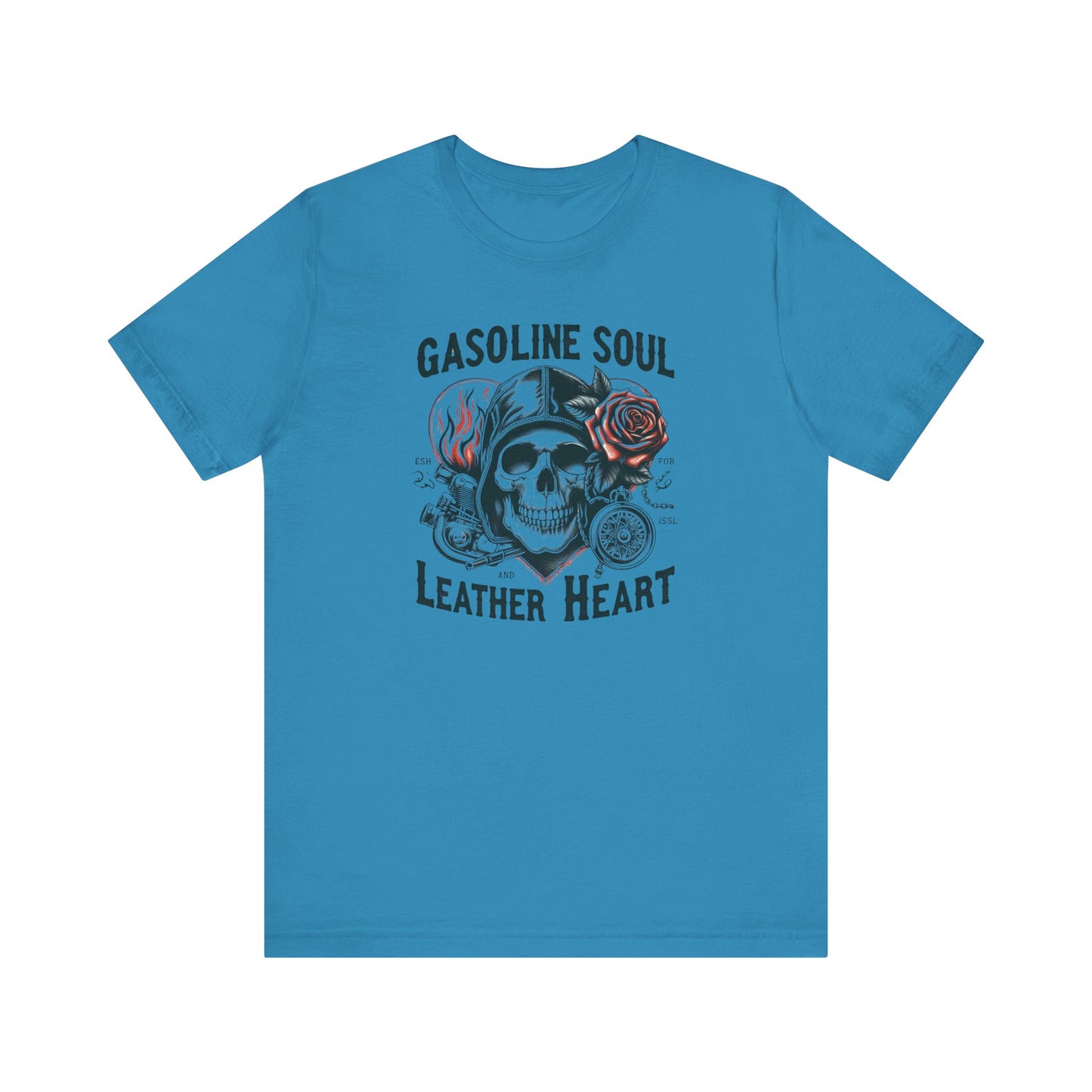 Gasoline Soul Leather Heart Tee