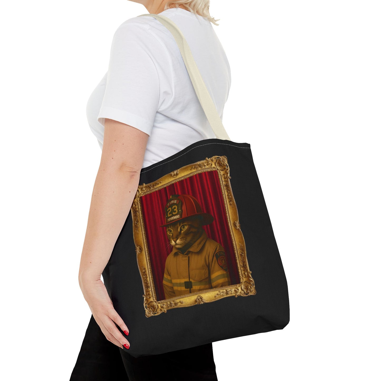 Firefighter Cat Tote Bag