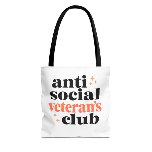 Anti Social Veteran's Club Tote Bag