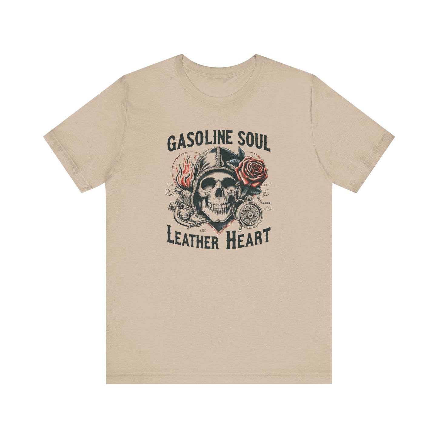 Gasoline Soul Leather Heart Tee