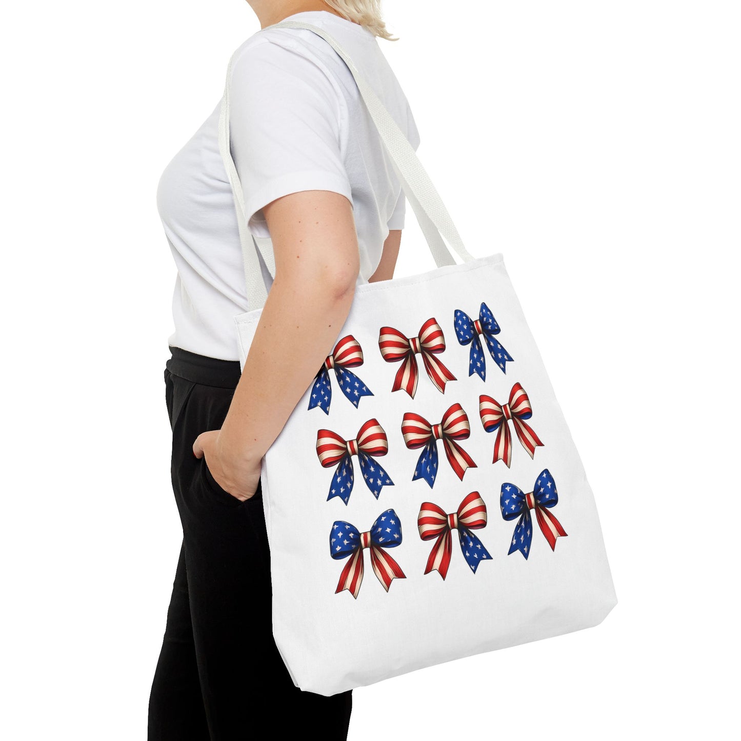 Patriotic Bow Tote Bag