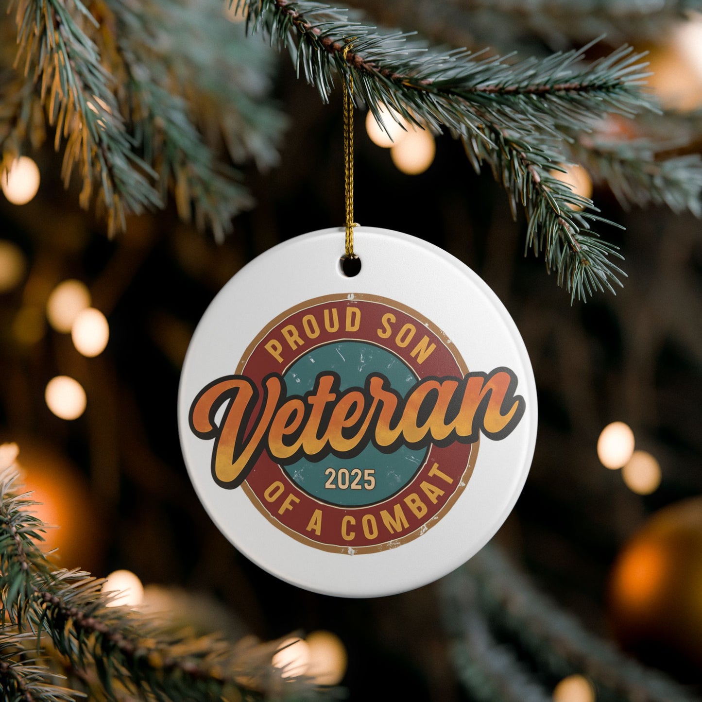 Proud Son Of A Combat Veteran Ornament