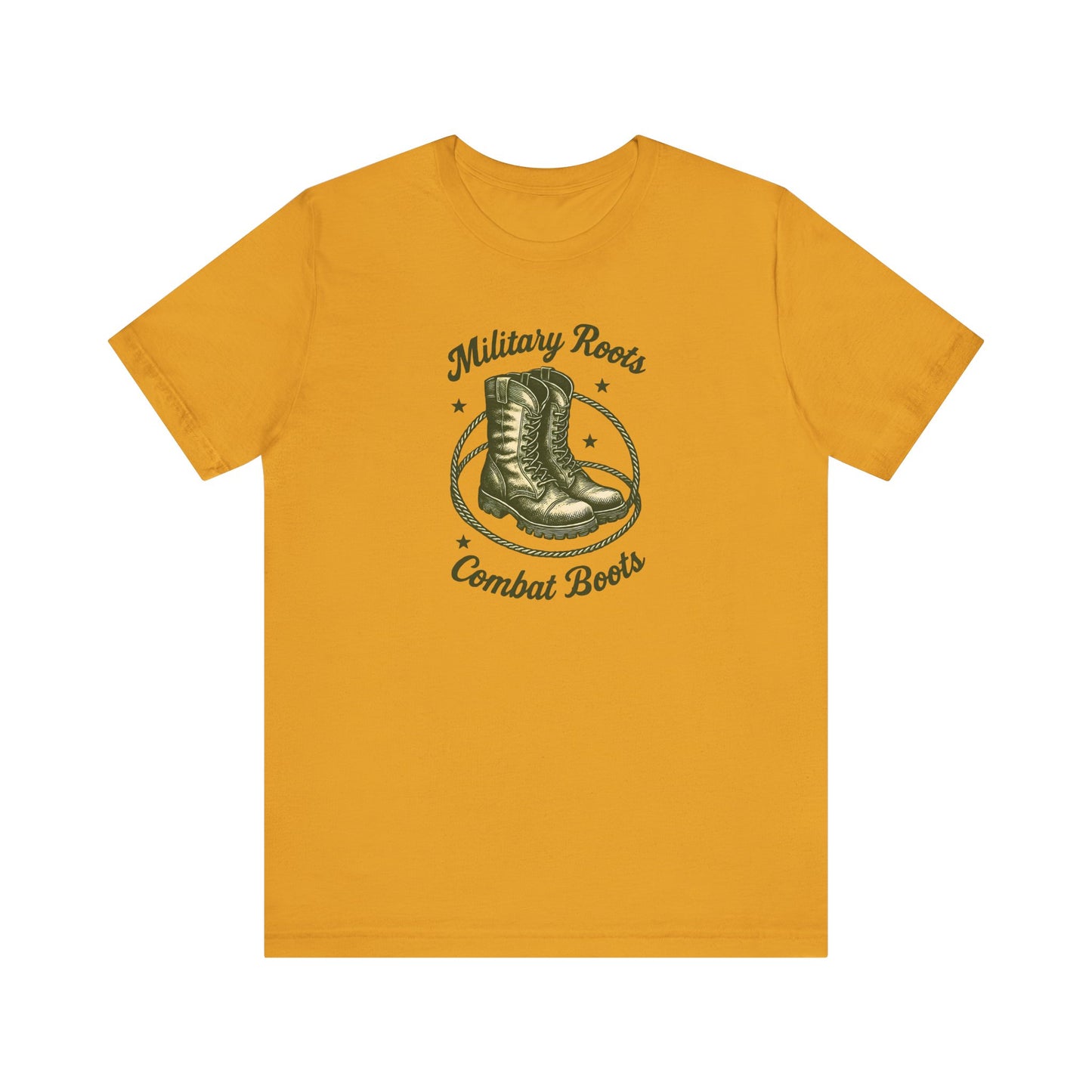 Military Roots Combat Boots Unisex Tee