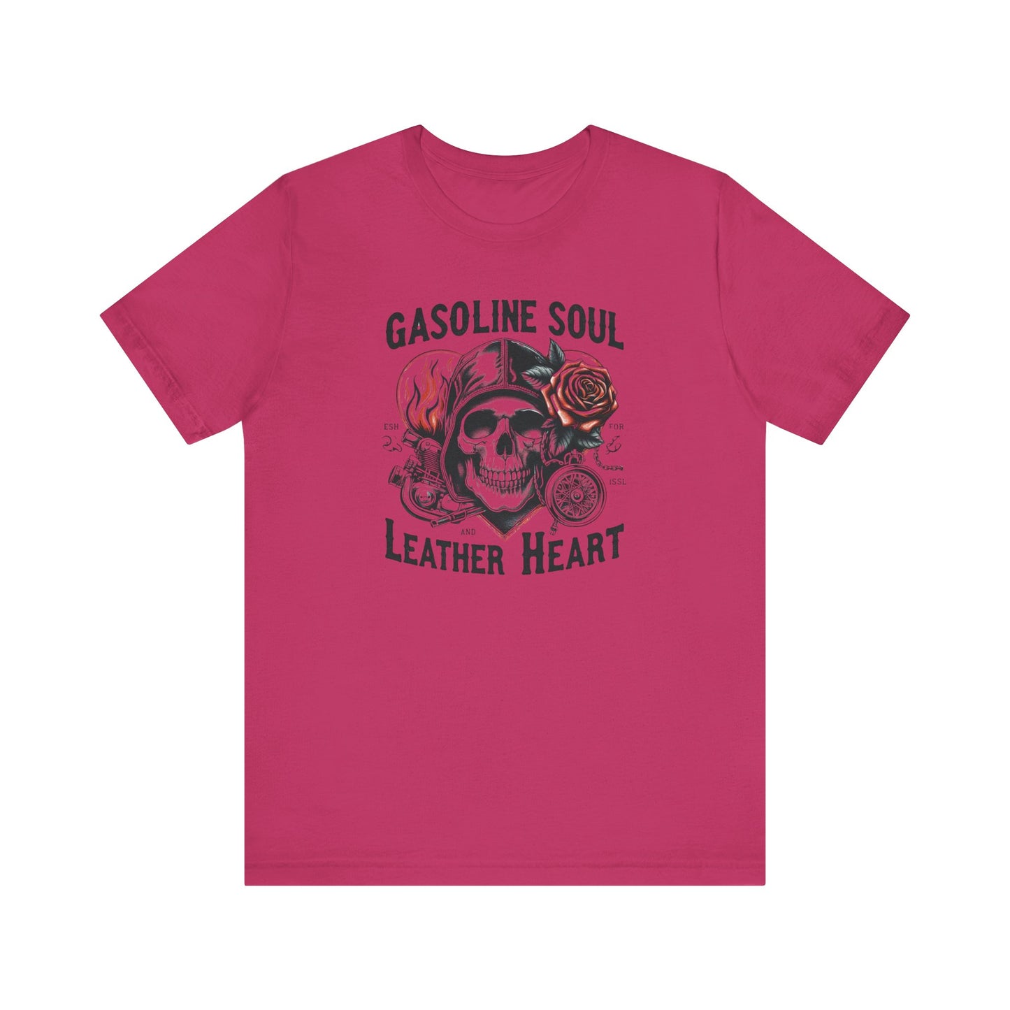 Gasoline Soul Leather Heart Tee