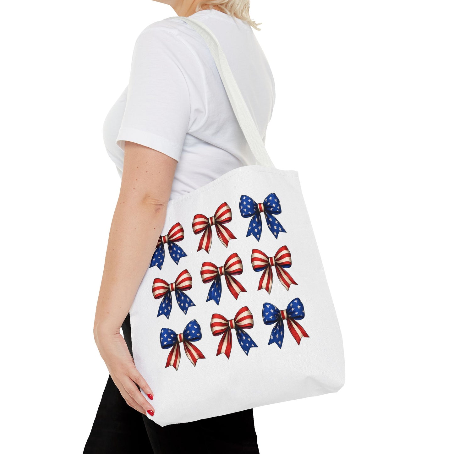 Patriotic Bow Tote Bag