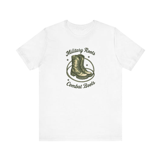 Military Roots Combat Boots Unisex Tee