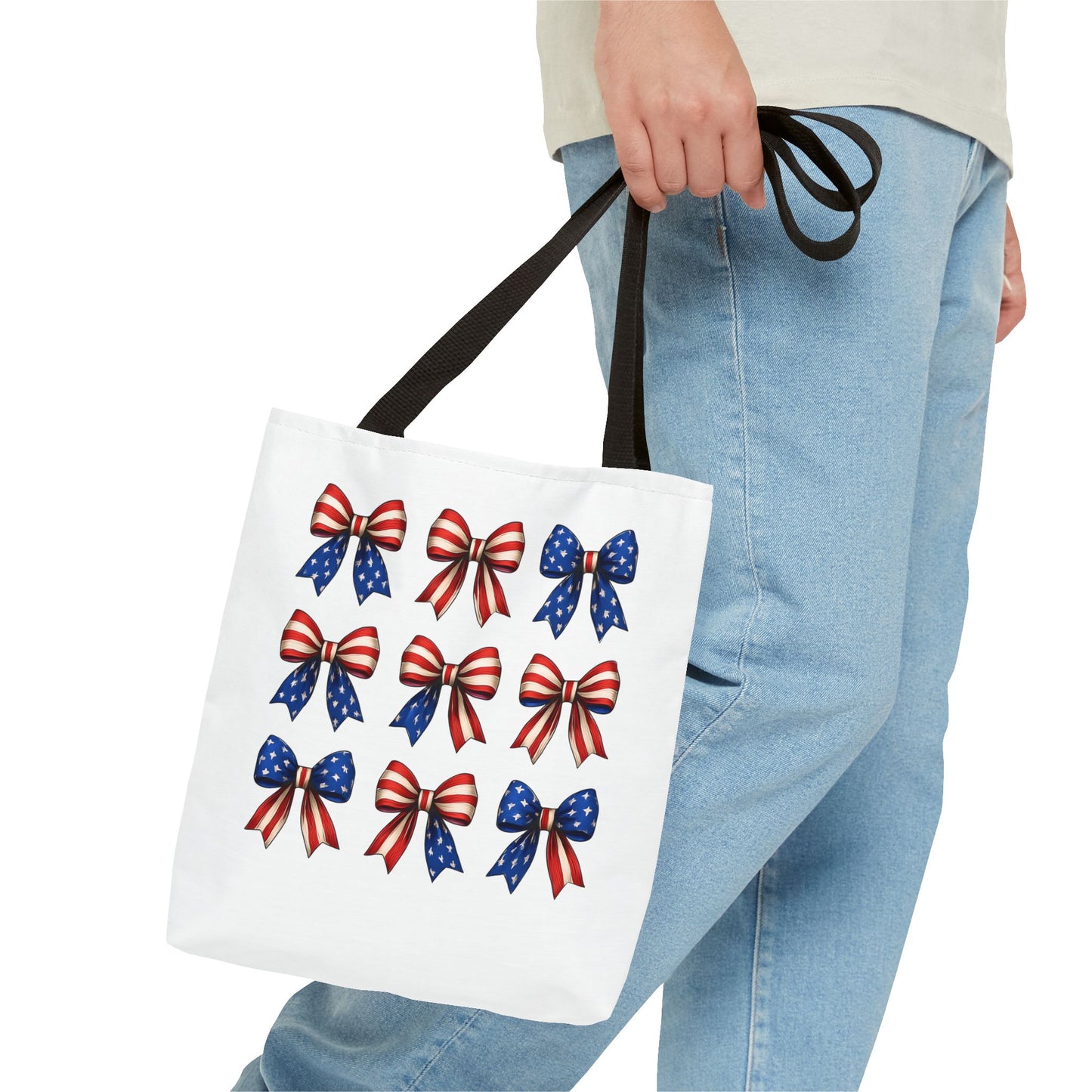 Patriotic Bow Tote Bag
