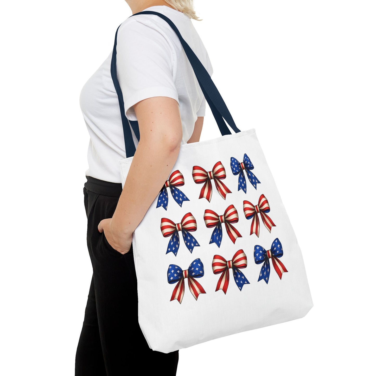 Patriotic Bow Tote Bag