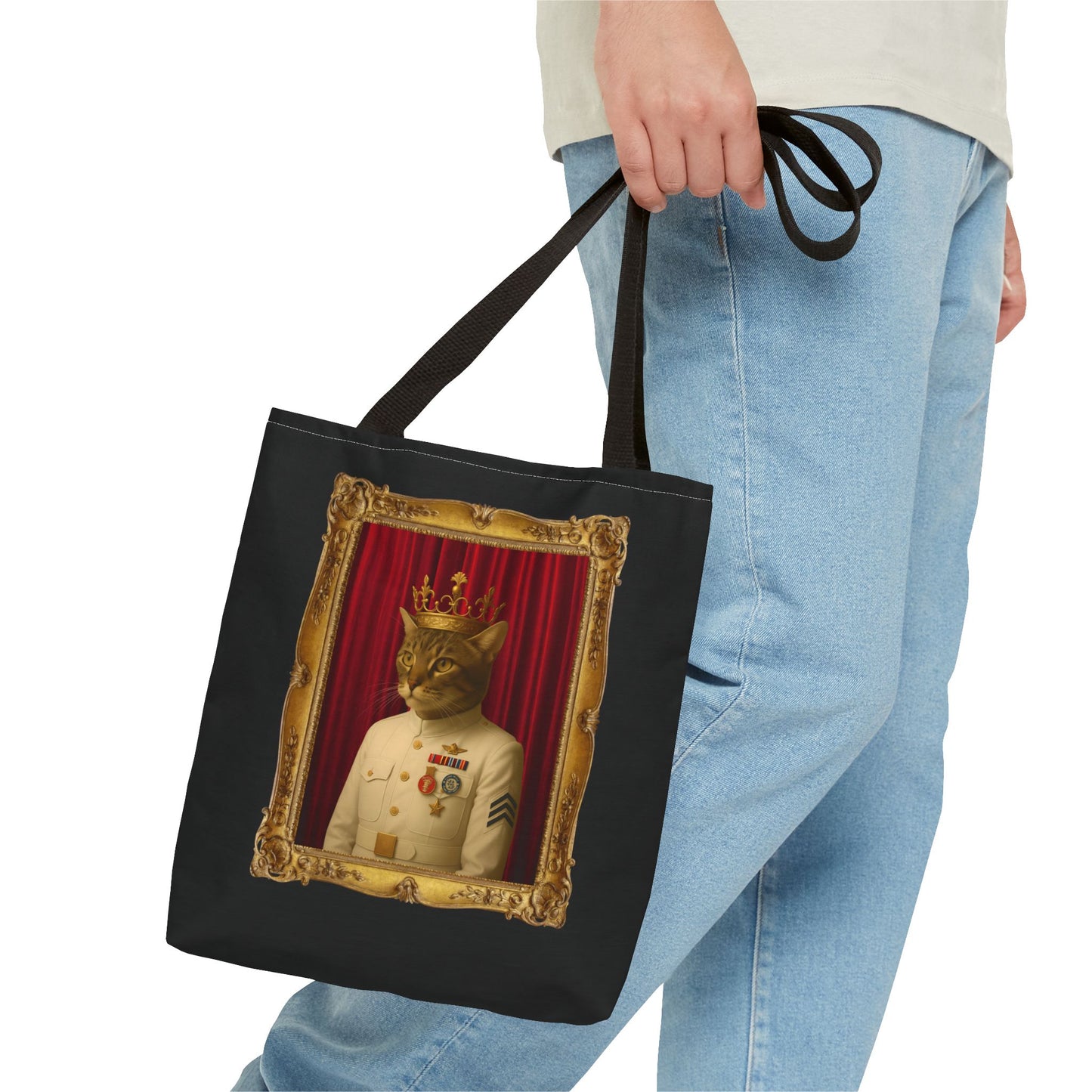 Navy Cat Tote Bag