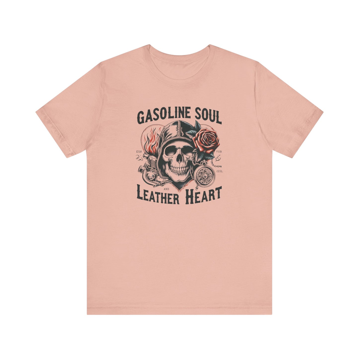 Gasoline Soul Leather Heart Tee