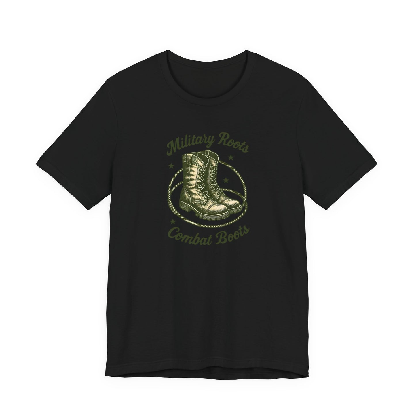 Military Roots Combat Boots Unisex Tee