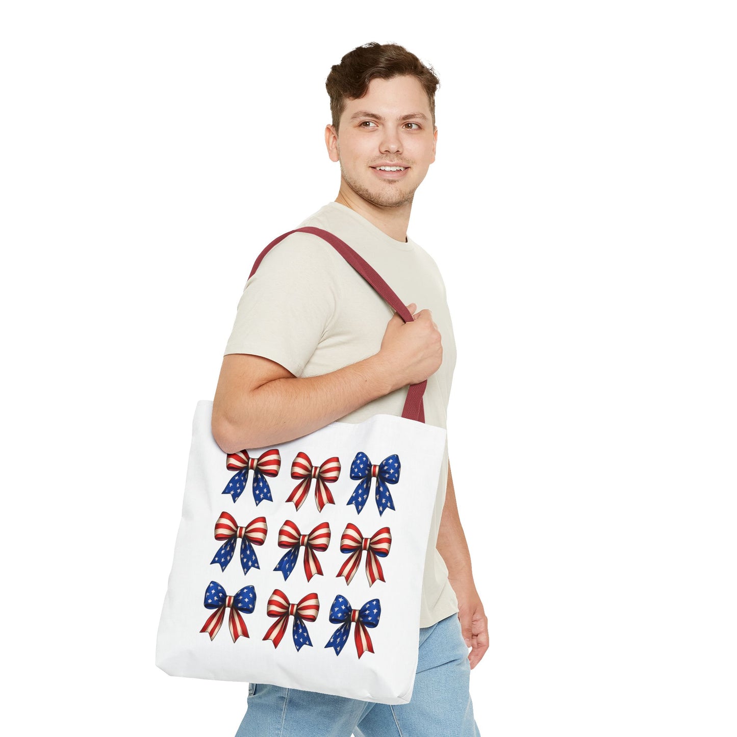 Patriotic Bow Tote Bag