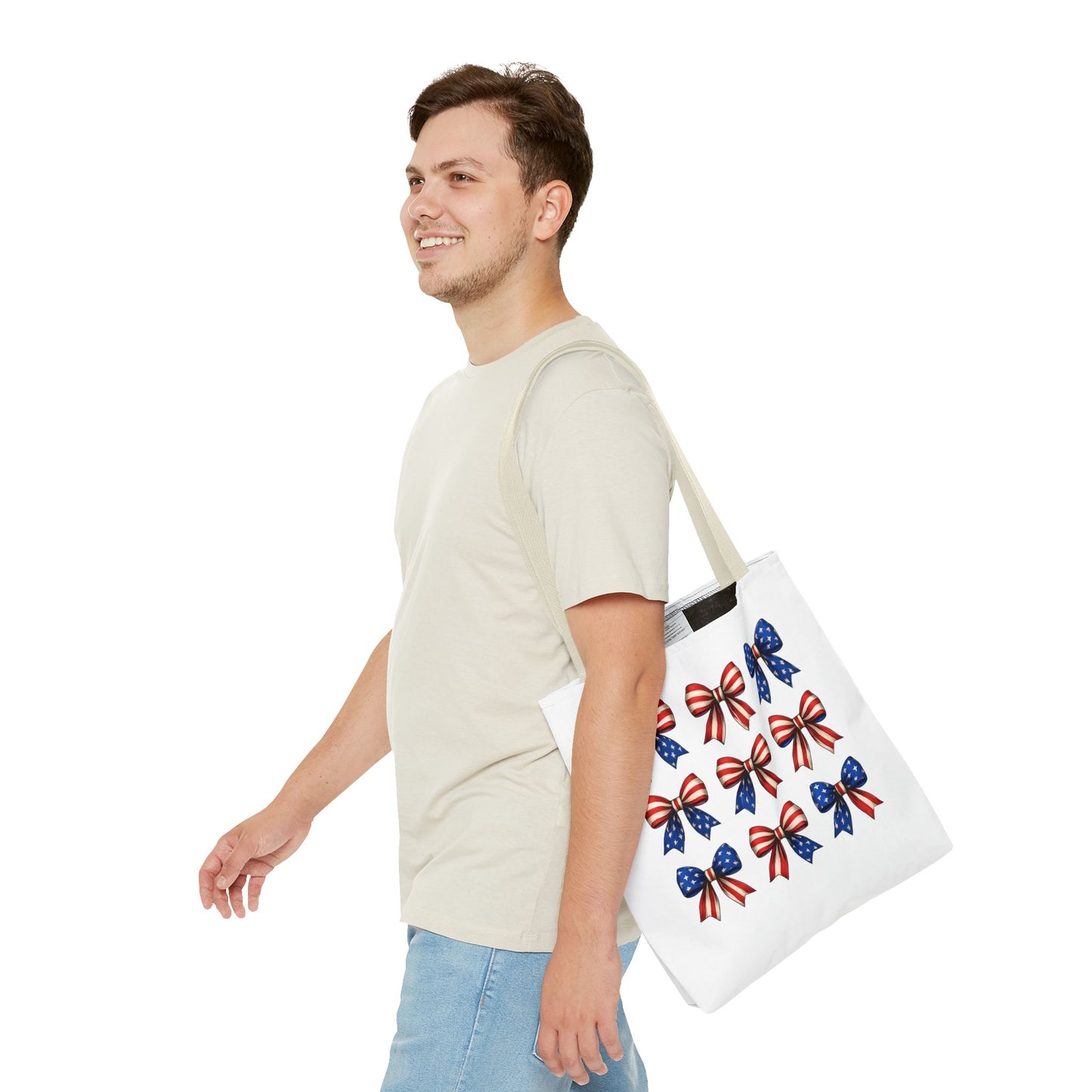 Patriotic Bow Tote Bag
