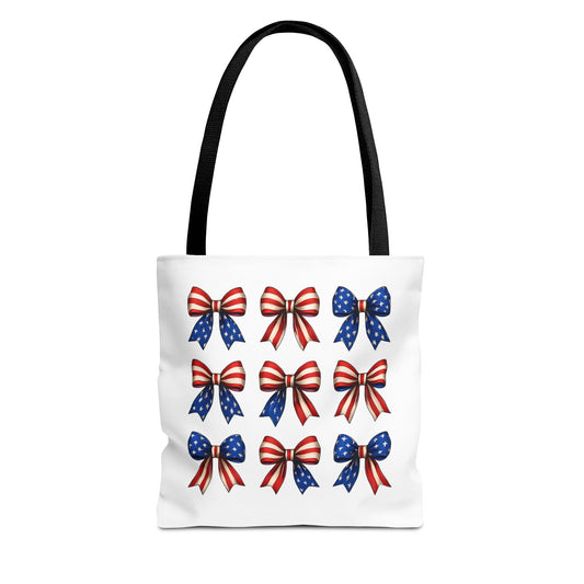 Patriotic Bow Tote Bag