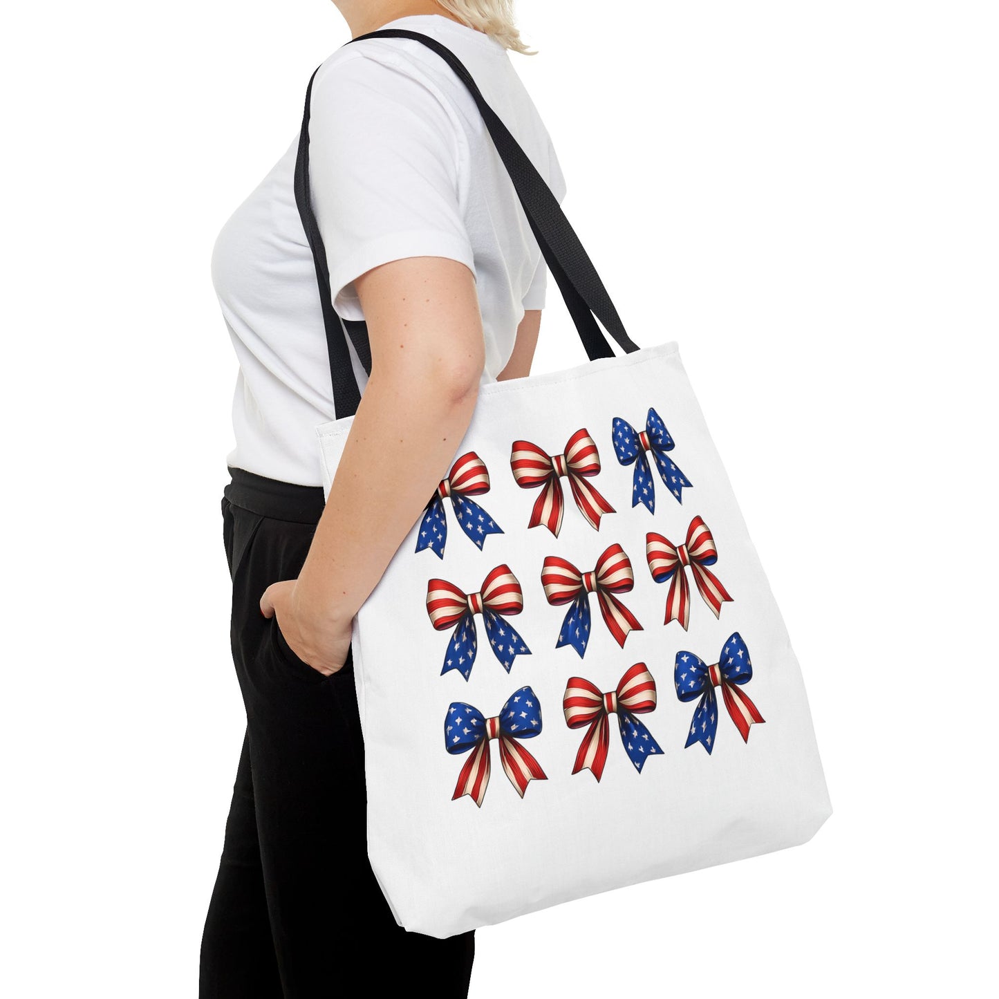 Patriotic Bow Tote Bag