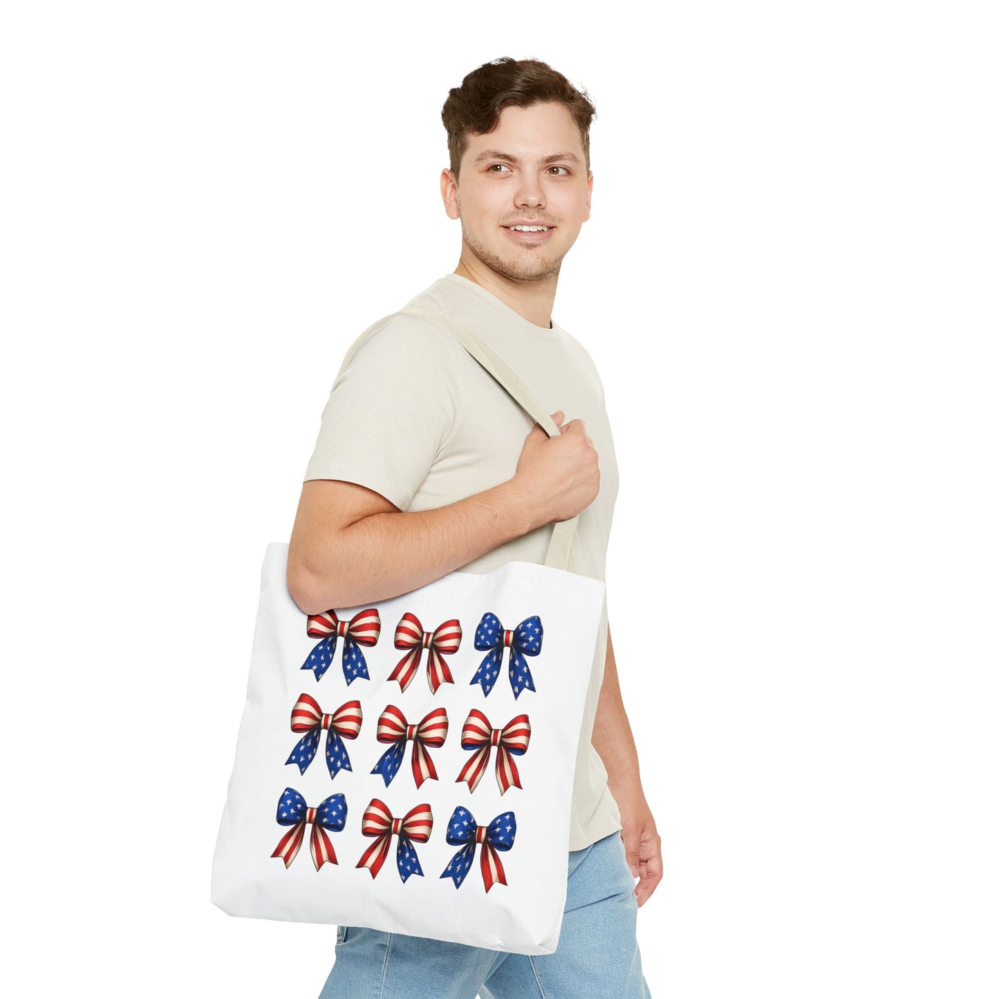 Patriotic Bow Tote Bag