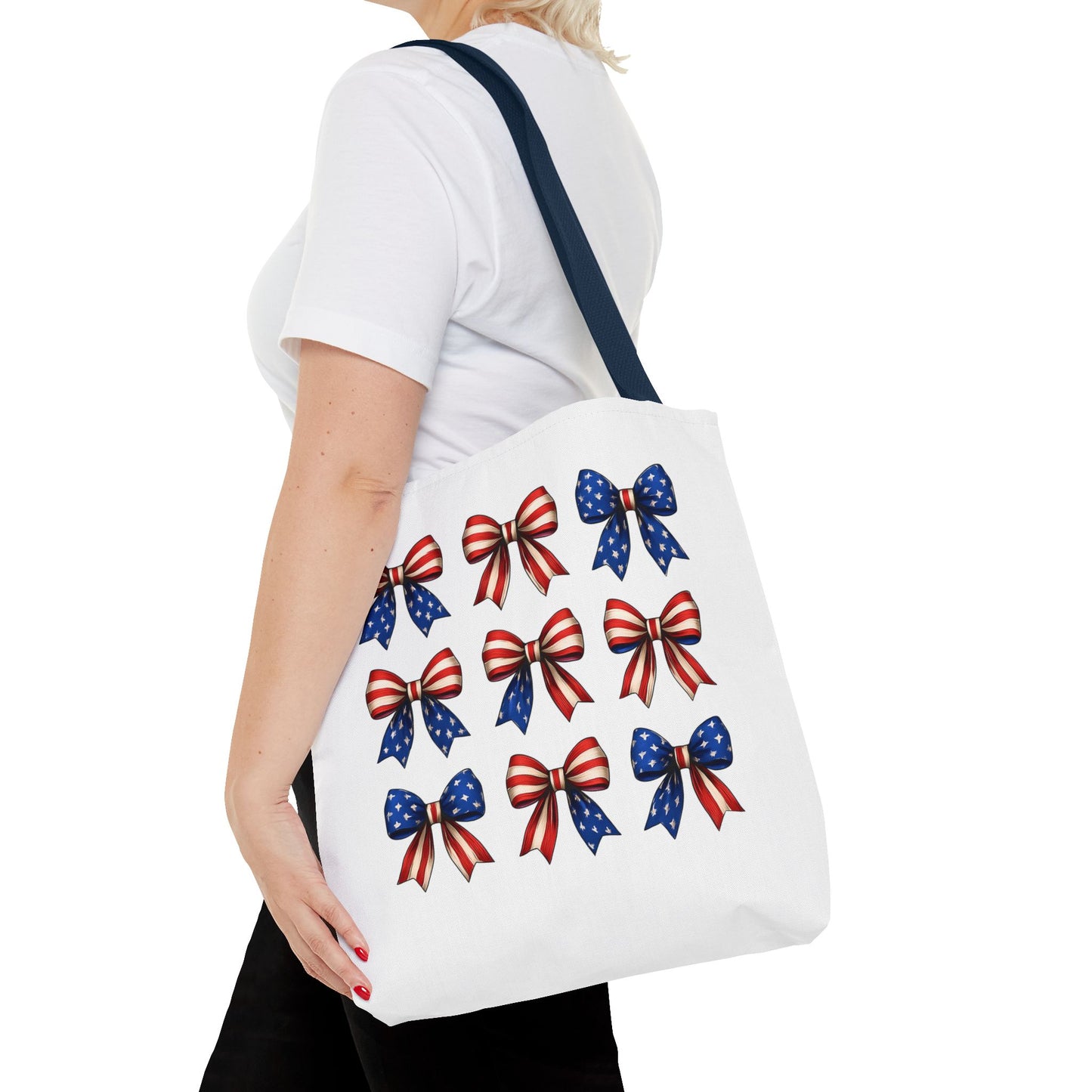 Patriotic Bow Tote Bag