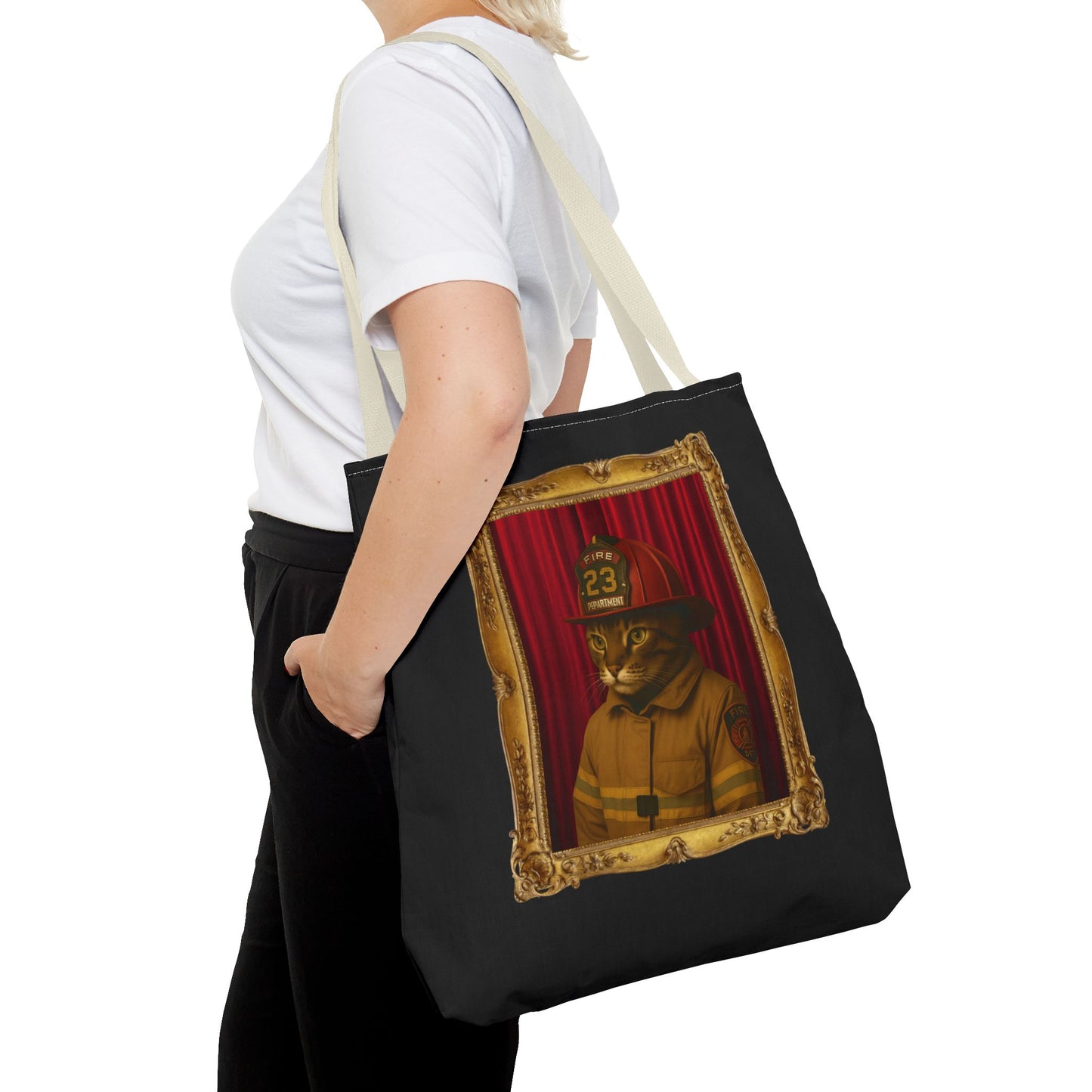 Firefighter Cat Tote Bag