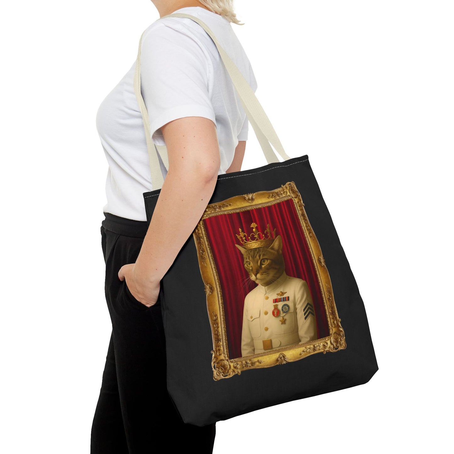 Navy Cat Tote Bag