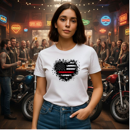 Firefighter Heart Tee