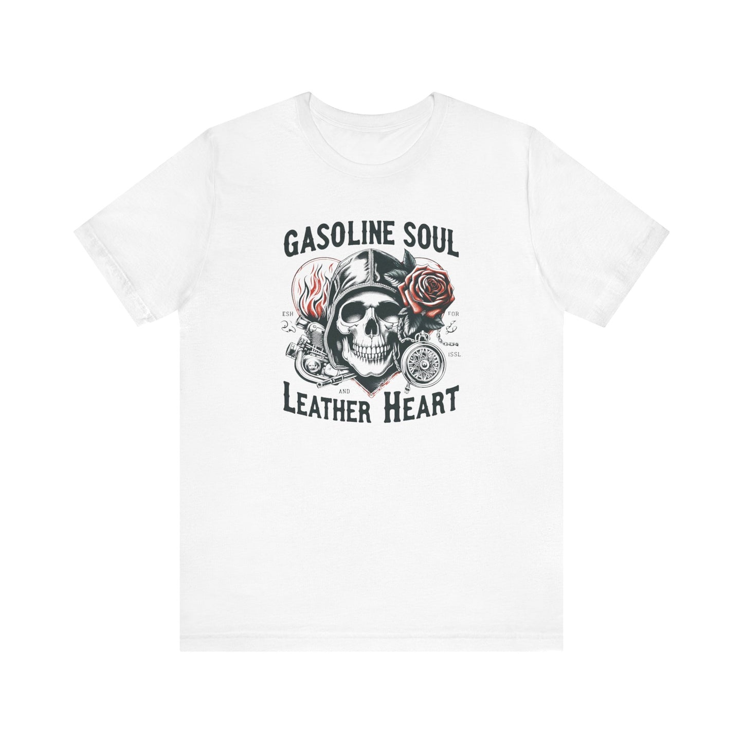 Gasoline Soul Leather Heart Tee