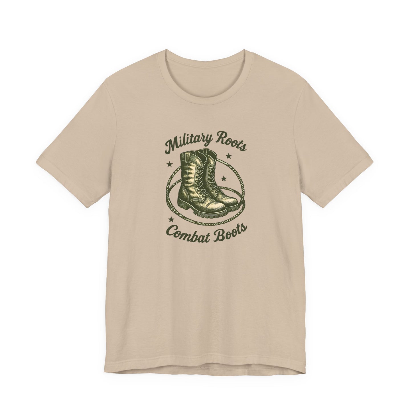 Military Roots Combat Boots Unisex Tee
