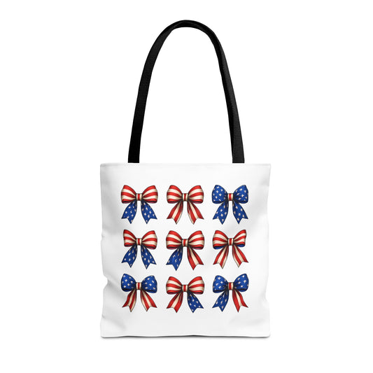 Patriotic Bow Tote Bag