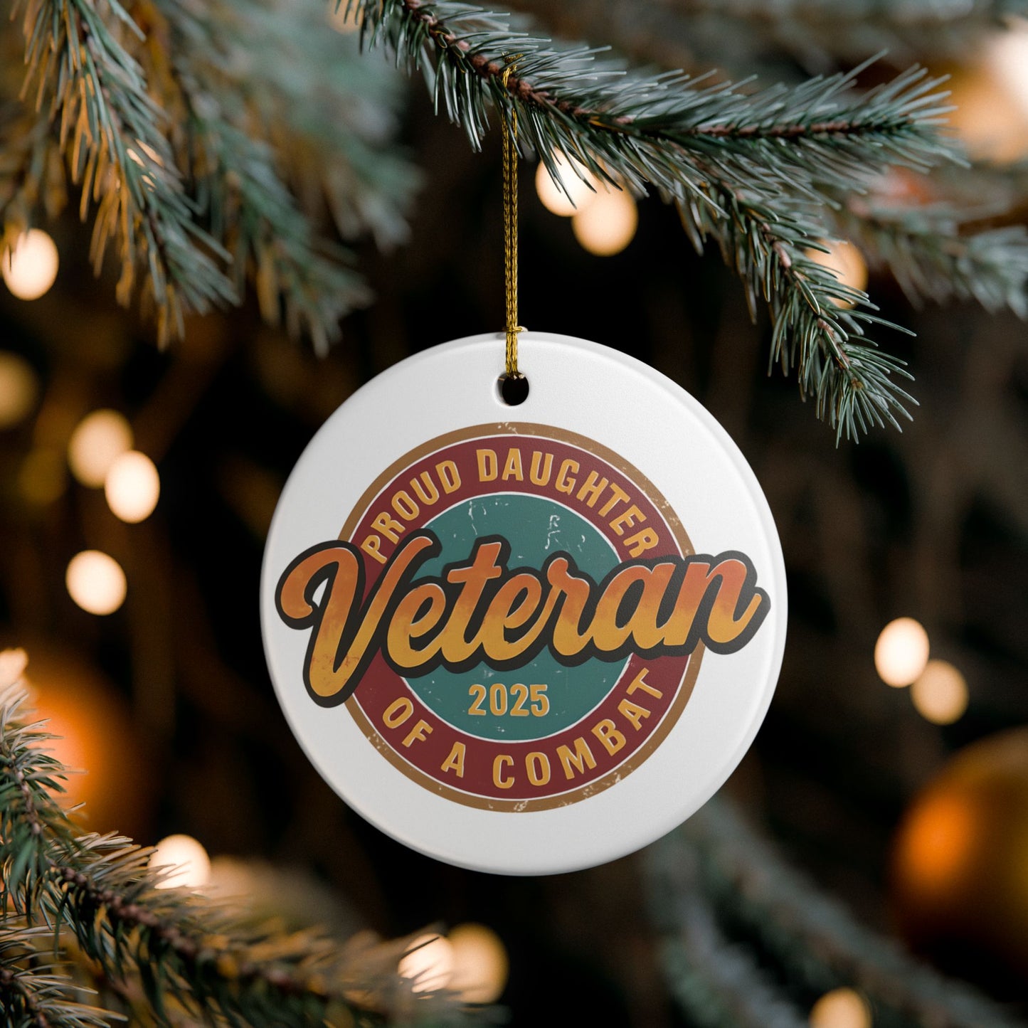 Proud Daughter Of A Combat Veteran Ornament