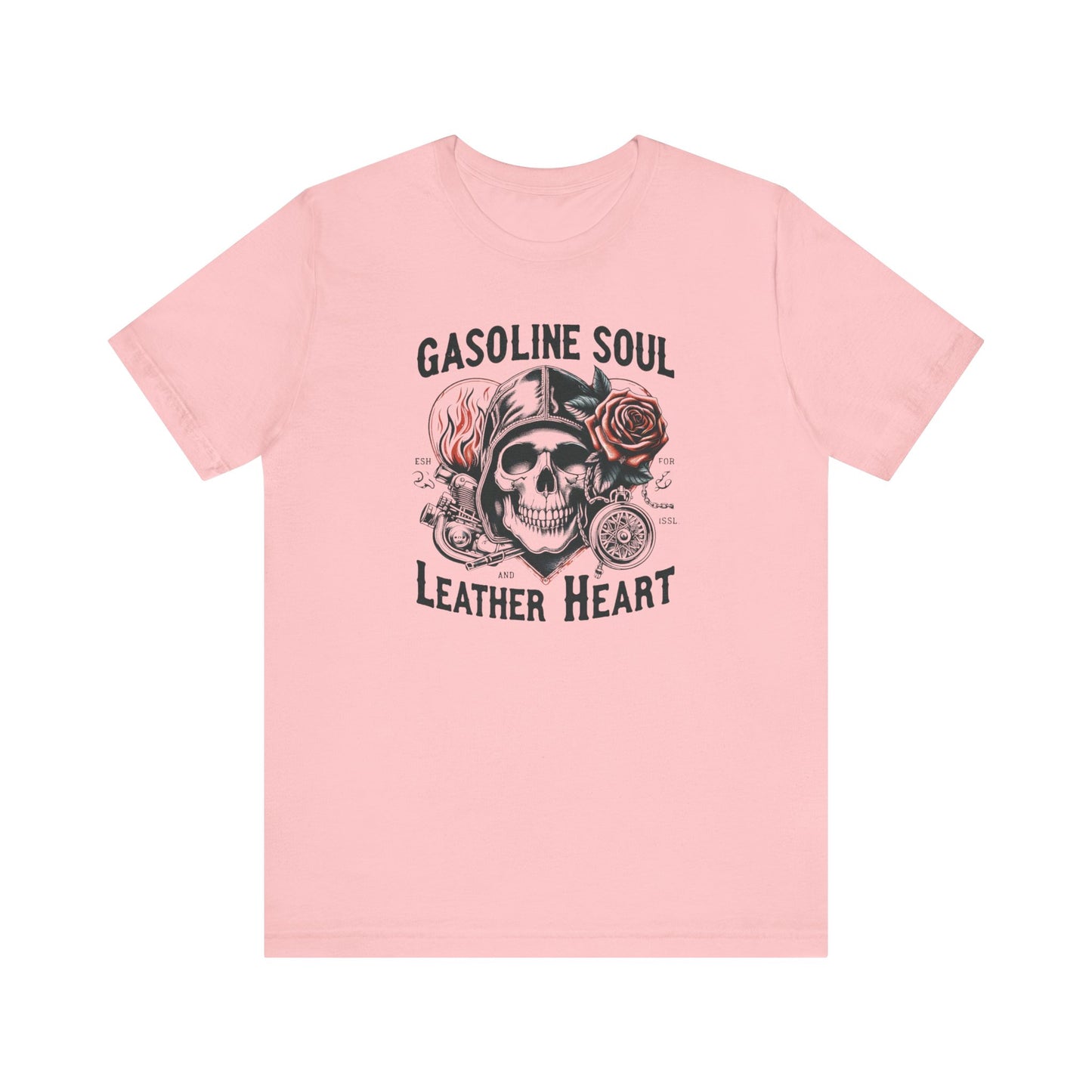 Gasoline Soul Leather Heart Tee