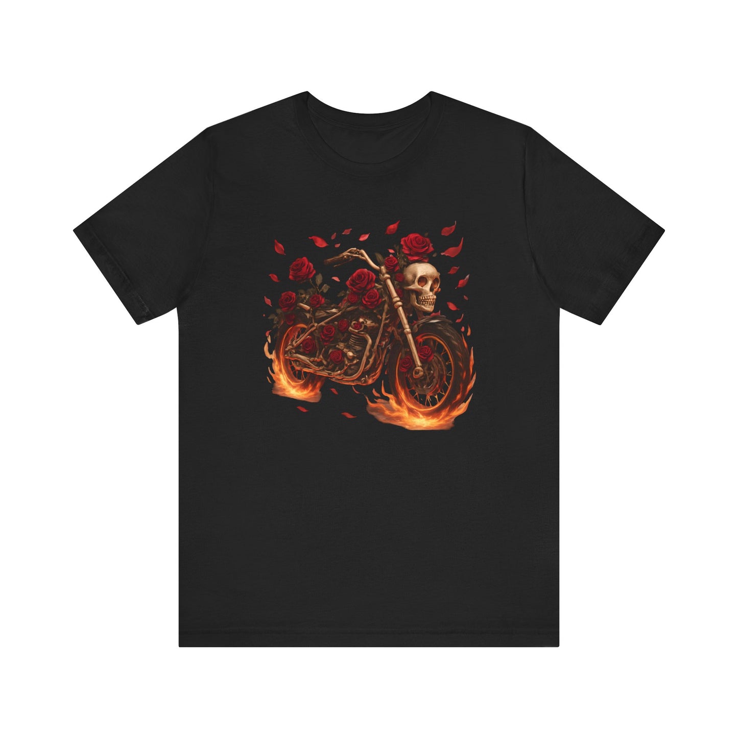 Roses & Fire Motorcycle Tee
