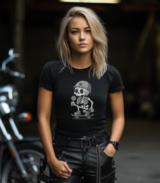 Skateboarding Skeleton Tee
