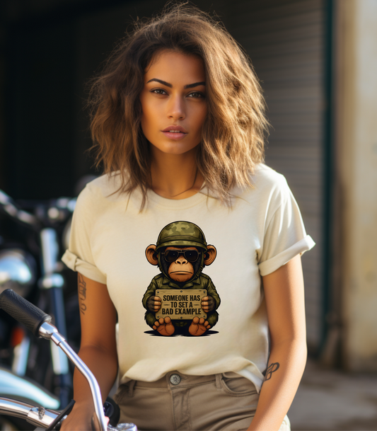 Funny Military Monkey Tee
