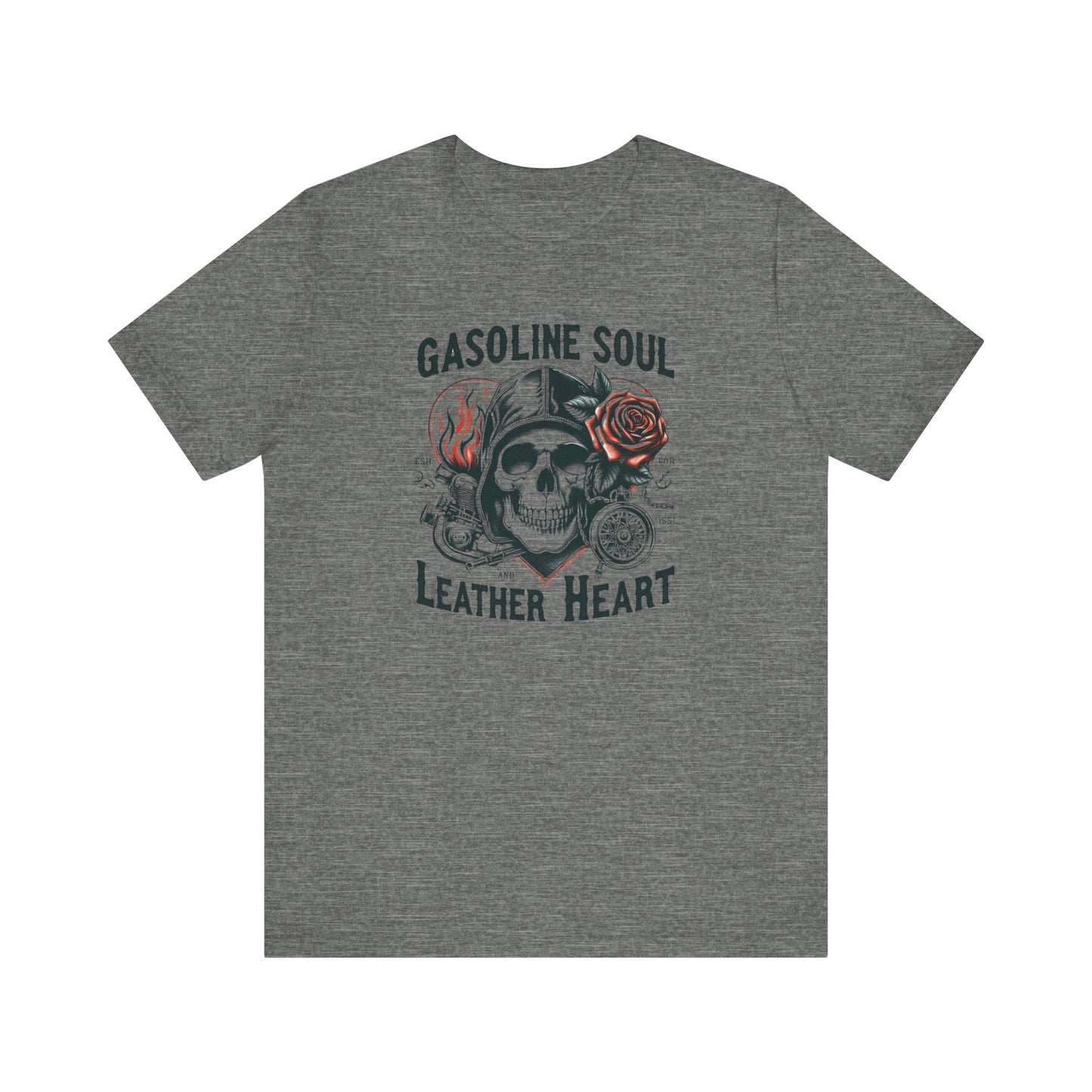 Gasoline Soul Leather Heart Tee