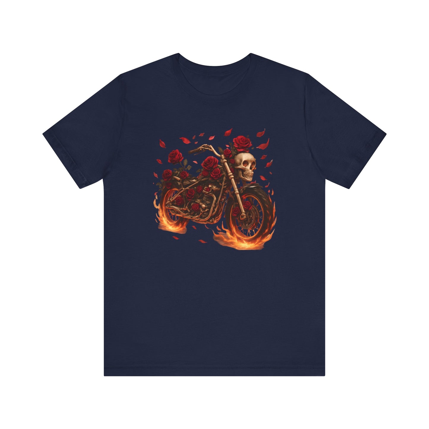 Roses & Fire Motorcycle Tee