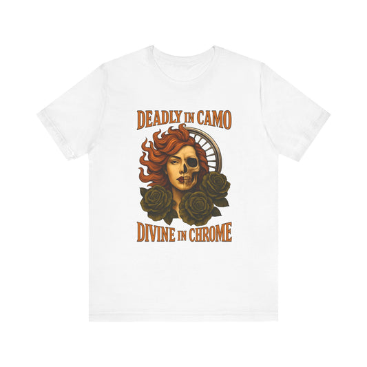 Deadly in Camo Divine in Chrome Tee