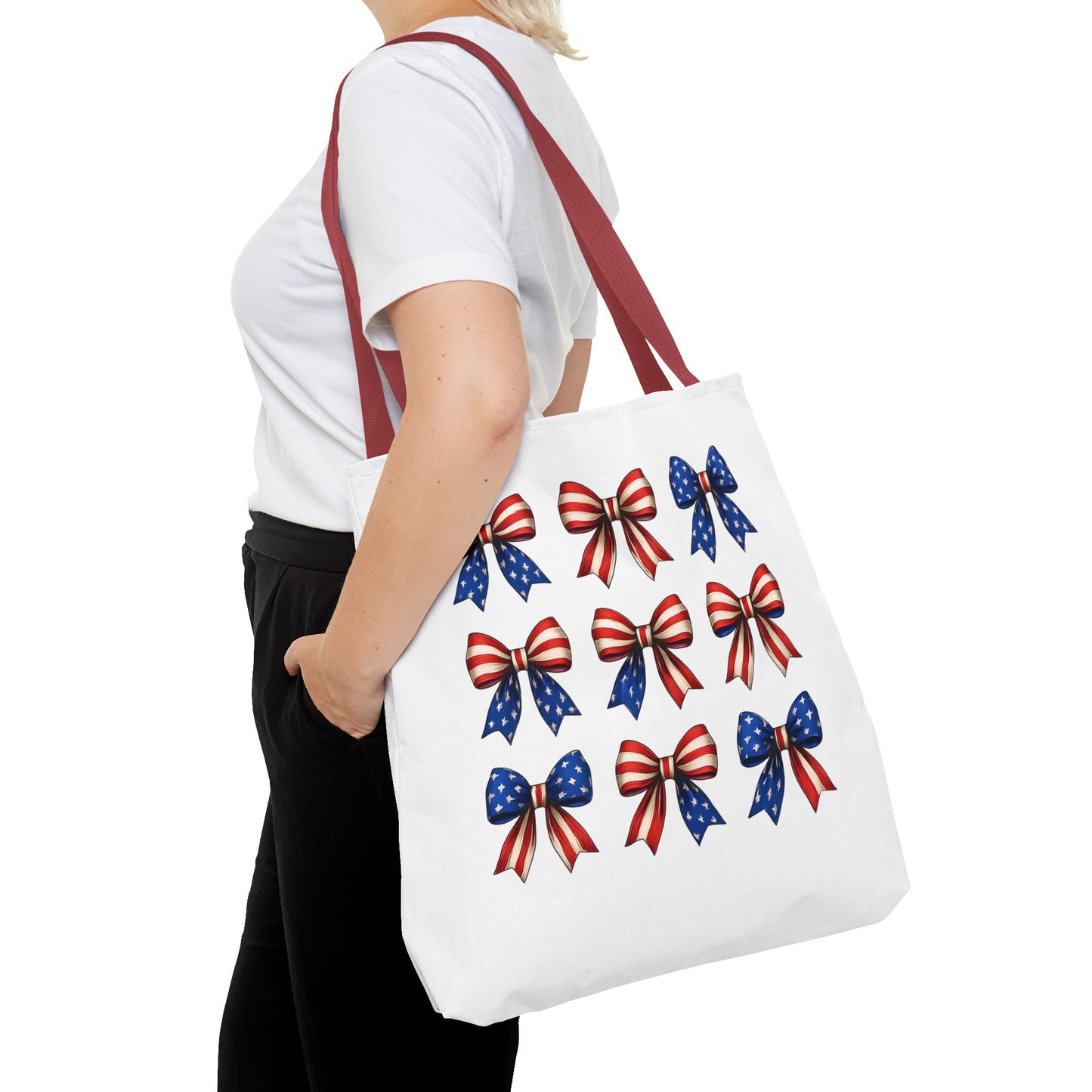 Patriotic Bow Tote Bag