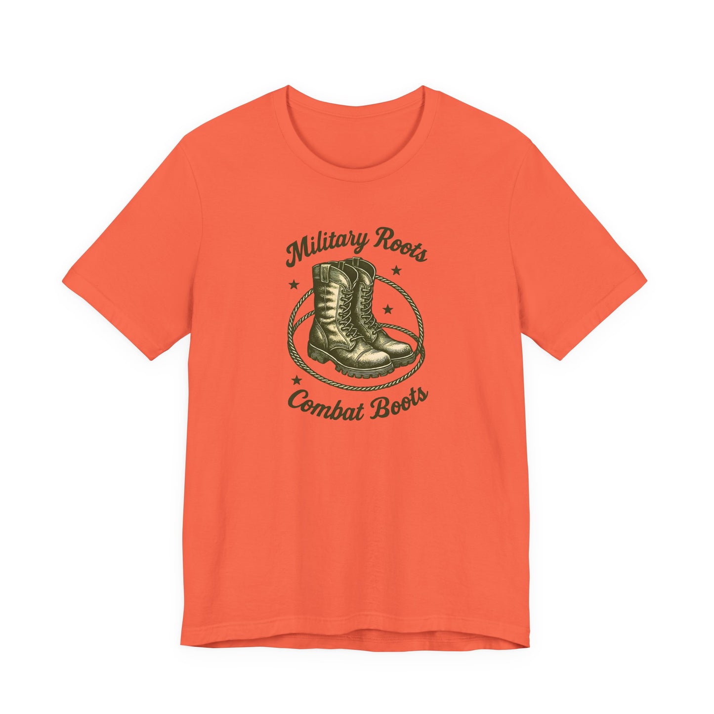 Military Roots Combat Boots Unisex Tee